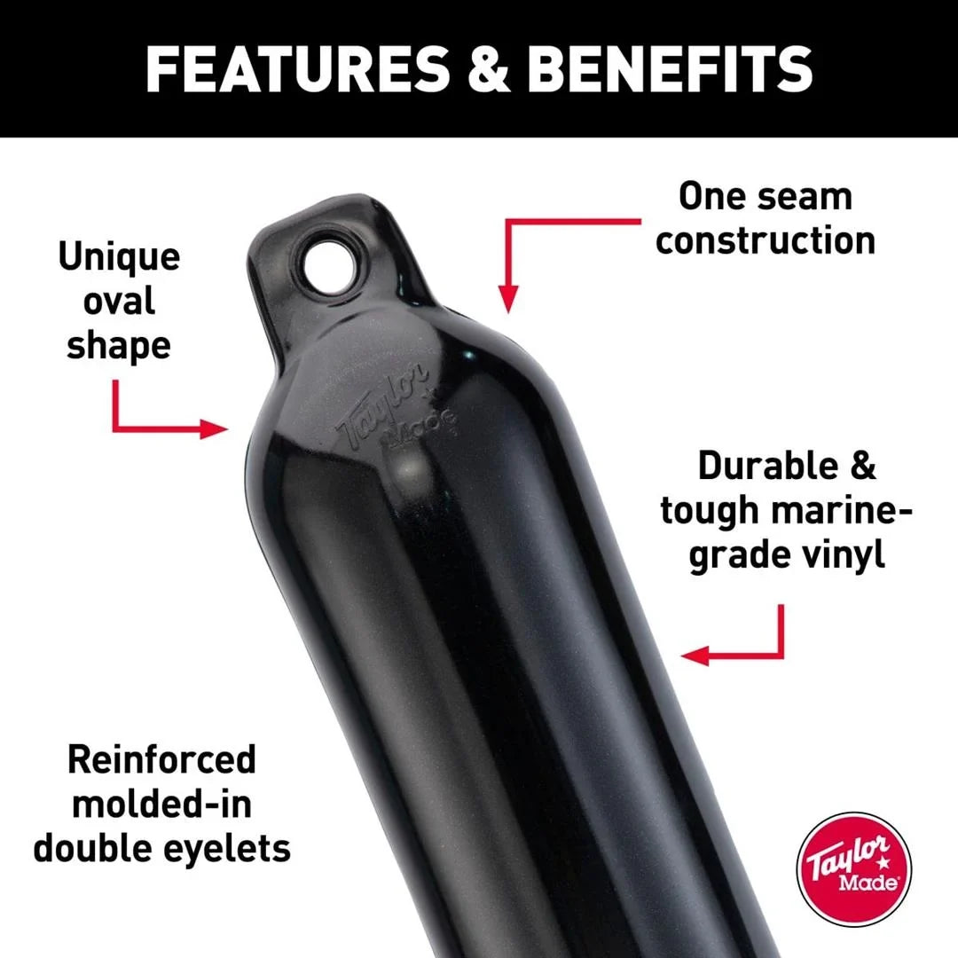 31721 Black x in. 16 Made Cylindrical Fender Eye 4.5 Inflatable Twin Taylor