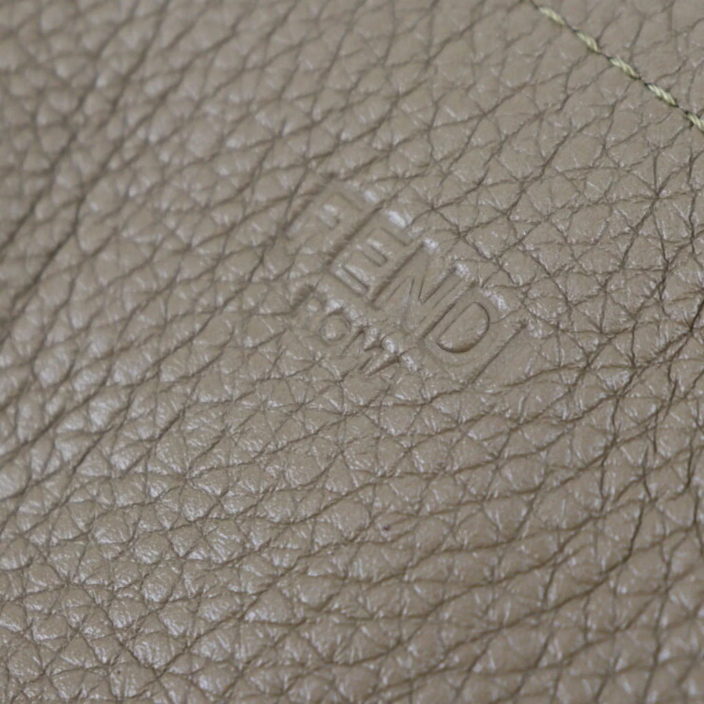 Coffee 7VA426 Shoulder Cup (Like New) Brown Leather Pre-Owned FENDI Pattern Tote Bag Fendi Series