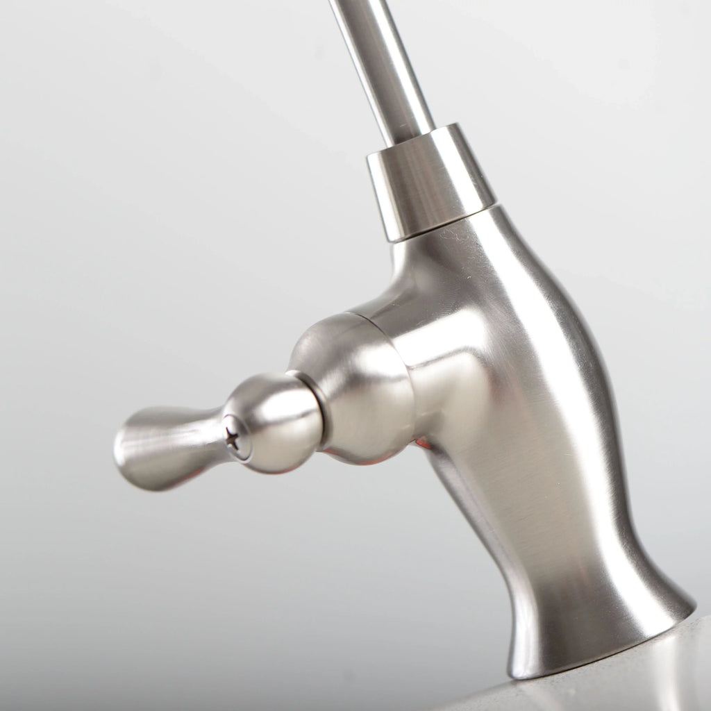 NSF Long-reach Non-Air - Nickel Brushed Faucet Gap Euro-style Disk Ceramic