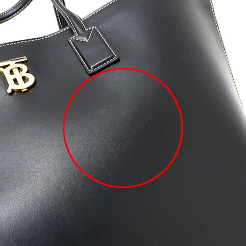 (Good) leather bag Burberry shoulder ladies tote BURBERRY 8052726 Pre-Owned black