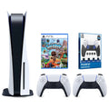 Extra Disc Sony Kit Precision Surge Playstation with Bundle Grip and Controller, Console Adventure 5 A With Sackboy: Aiming Big Version Rings White FPS