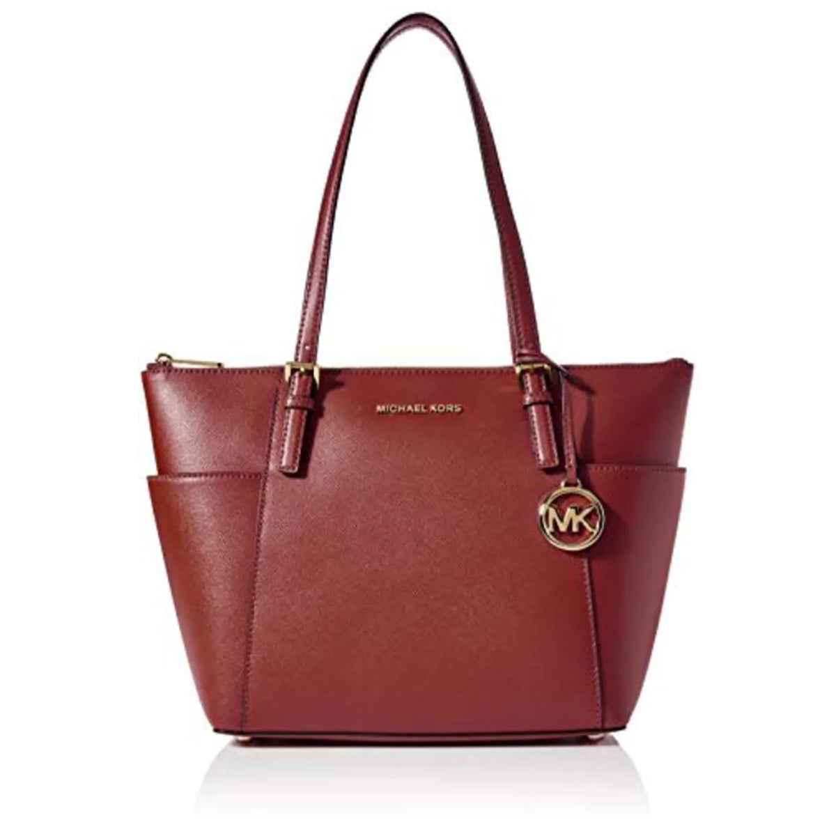 MICHAEL Womens Kors Top-Zip 30F2GTTT8L-626 Set Michael Tote (Brandy) Jet