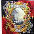 FERRE Red Gianfranco Ferré Pre-Owned Stole x Black (Good) Scarf Multicolor Silk GIANFRANCO Ladies