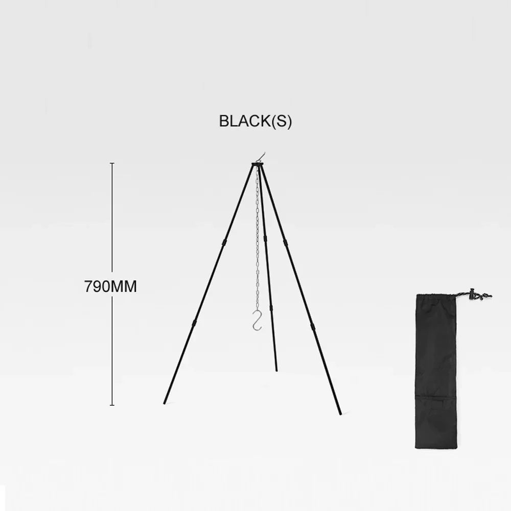 Camping - Detachable Bonfire walmeck Rack Bracket BBQ Folding Picnic Campfire Portable Aluminum Alloy Tripod for