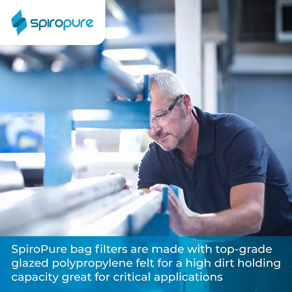 Polypropylene BP-410-25 (Case Felt #3 SpiroPure 155389-03 Micron 25 Bag SP-BP-410-25 40) of Filter (10”) Liquid Glazed