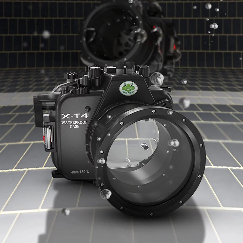 Fujifilm Waterproof Camera Fuji Scuba Port [40M/130FT] Case Underwater X-T4 Flat for xt4 Housing w/Short Seafrogs