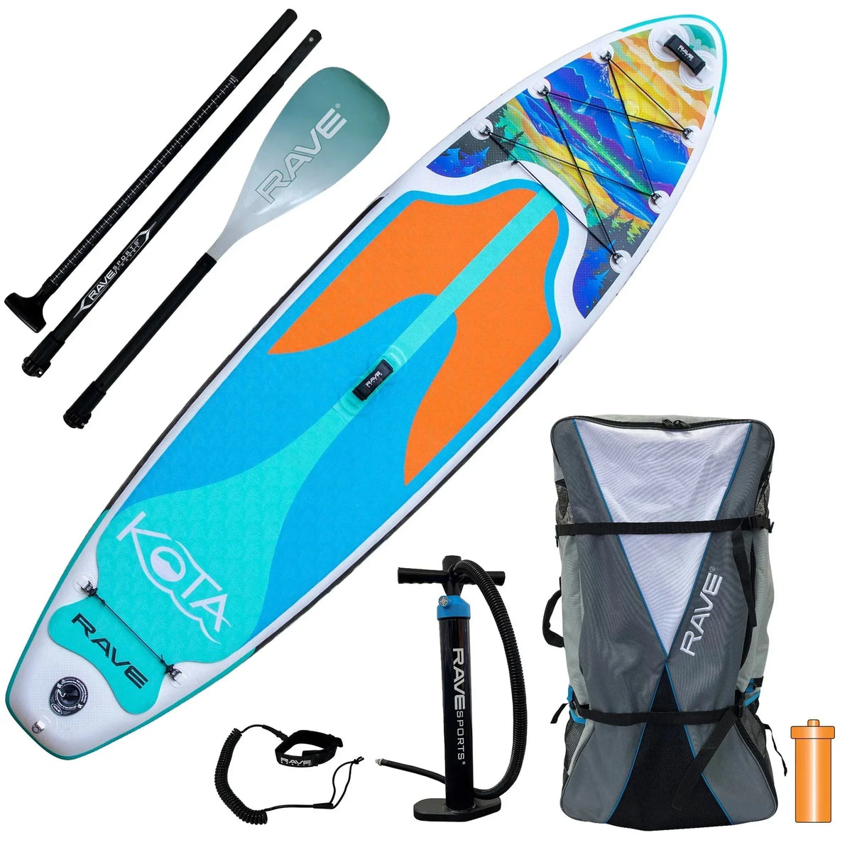 Stand Board Package Paddle Up Inflatable Mountain Sports Rave Lake Kota
