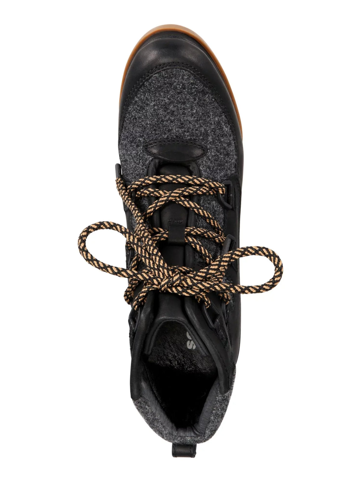 Womens Hardware D-Ring Resistant Black Women Block Mixed Toe Padded Booties Slip 6 Lace-Up 1" Kurt Round Media Geiger Leather Heel Platform SOREL