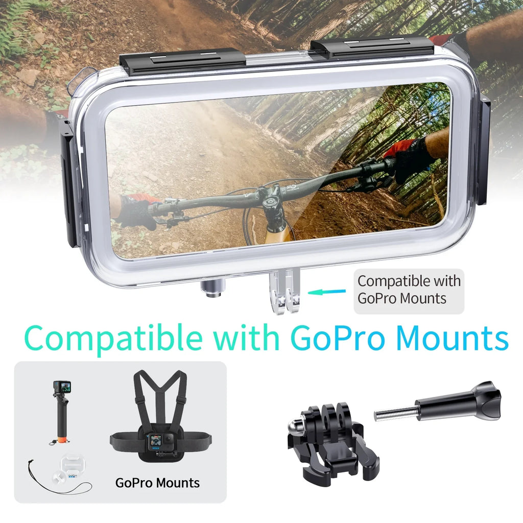 14/14 Waterproof Housing,40m/130ft for 15 Case Shockproof Waterproof Valve Diving Underwater Diving iPhone 12/12 Upgrade One-Way Pro / / Dustproof Pro / 13/13 Case Pro IP68 Pro