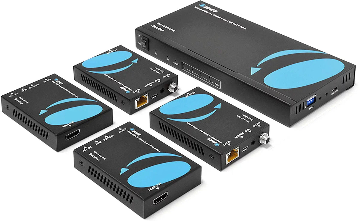 With 115 Over Multiple - IR Remote Management 4:4:4 4K@60Hz Single 4K Ft Extender Loop Up HDCP - by Cable to Latency Support 1x4 Out - HDMI - EDID Full OREI Splitter Low CAT6/7 2.2