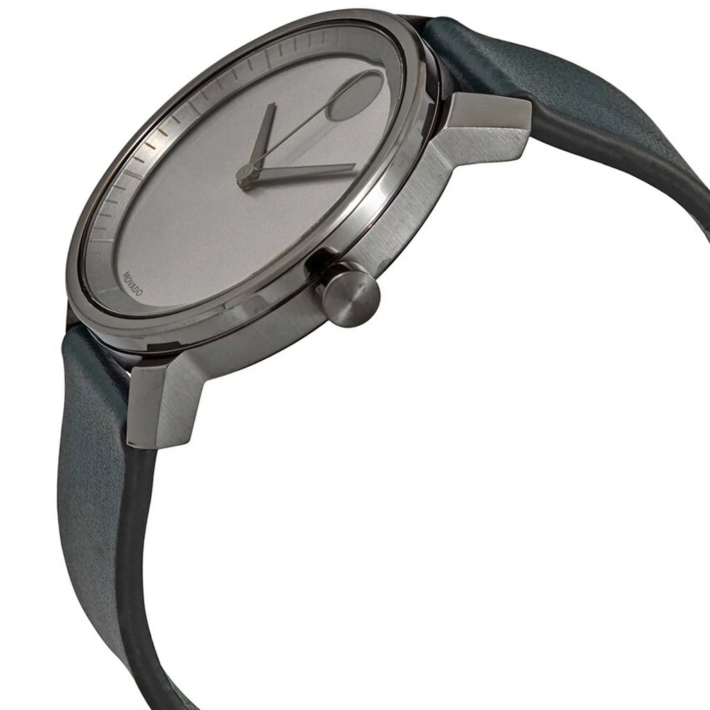 Forest Dial Bold Green Gunmetal Quartz Mens Watch (3600570) Movado Leather Strap