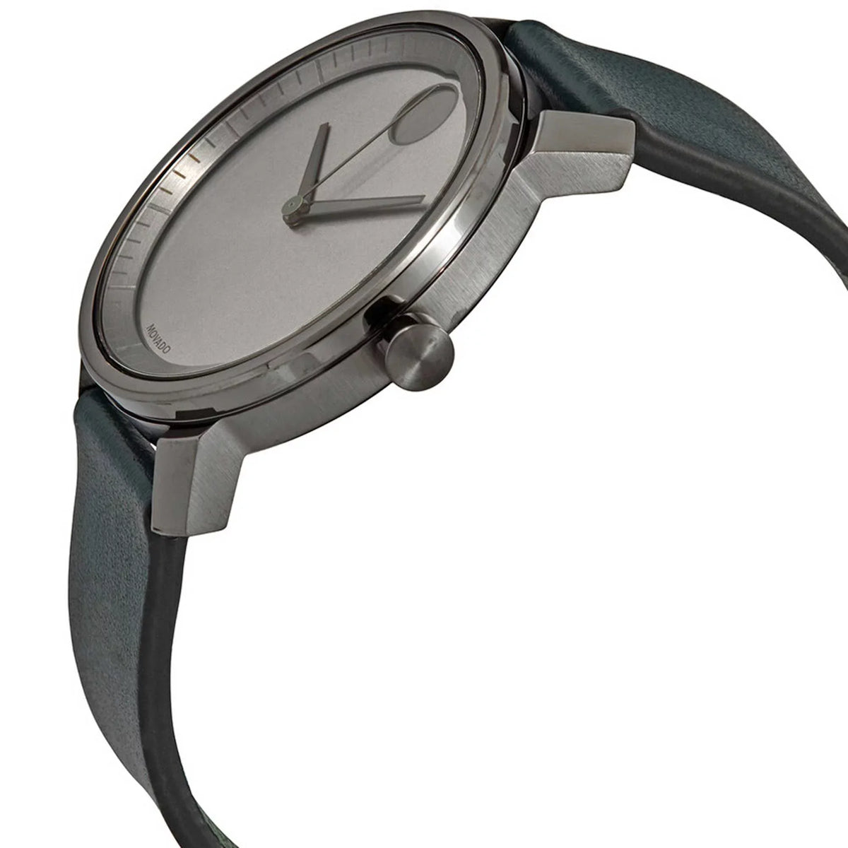 Forest Dial Bold Green Gunmetal Quartz Mens Watch (3600570) Movado Leather Strap
