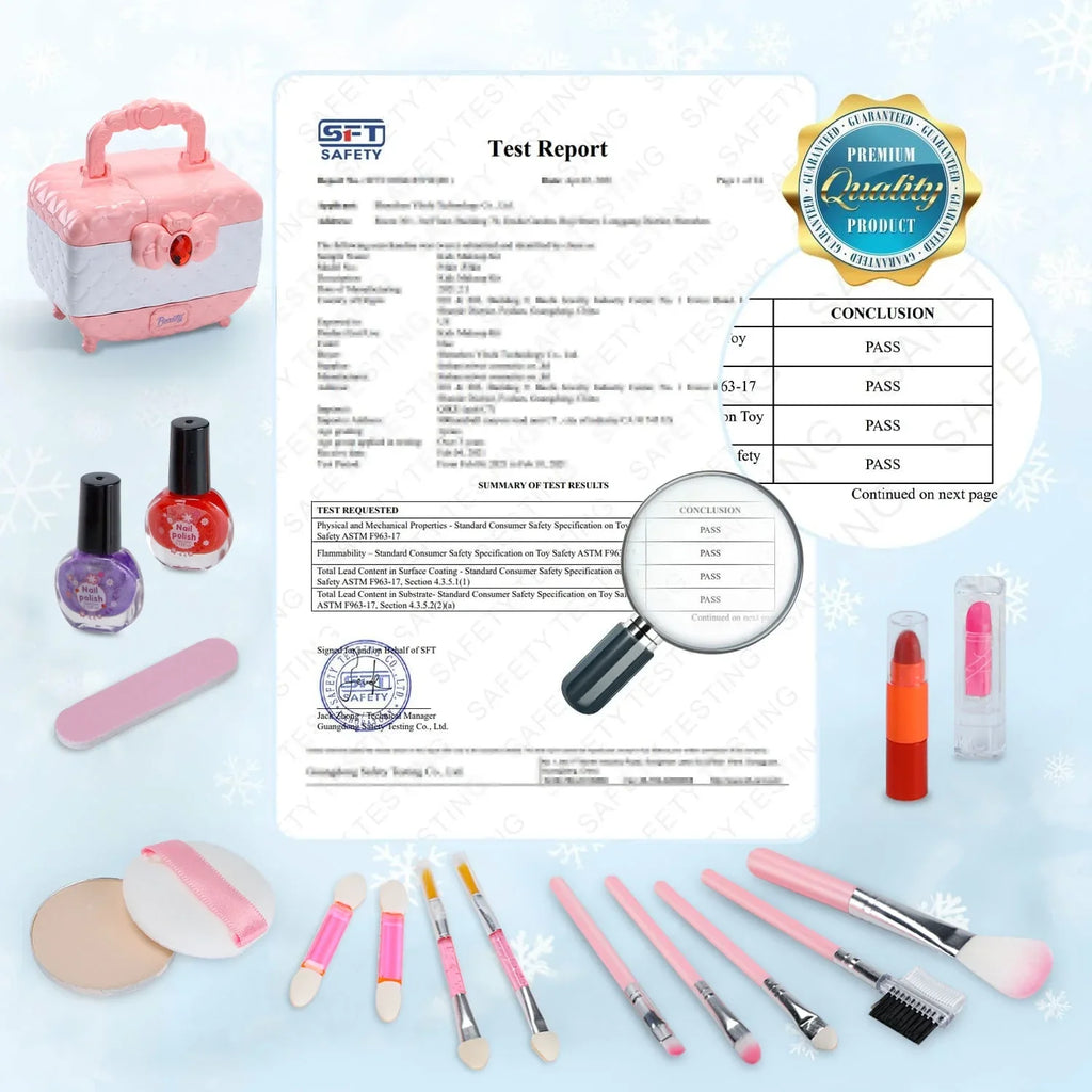 42 Cosmetic Makeup Kids Makeup Christmas Toys Real Non-Toxic WATTNE Frozen Safe Kids Girl Set Kit, Washable for Makeup Birthday (Pink) 3-12 Year Makeup Gift Pcs Girl for Set, & & Kit Old Toddler