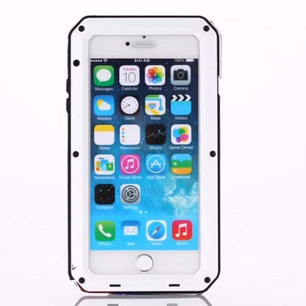 Metal Duty Scratch Resistant Heavy Glass Protection, Gorilla Grade Travel Outdoor 5s Rugged and (White) Case Aluminum Shockproof Military iPhone