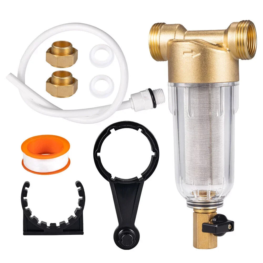 Micron Spin 50 Sediment Filter 2X Pre-Filter System/whole Water House Down Water