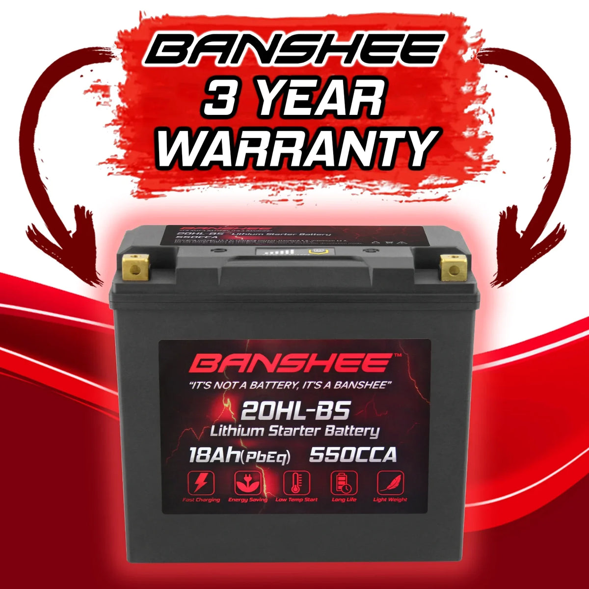 Sea-Doo LiFePO4 GTX Banshee 260 Battery Motorsports 20L-BS to Compatible Limited 2016 2016 iS with