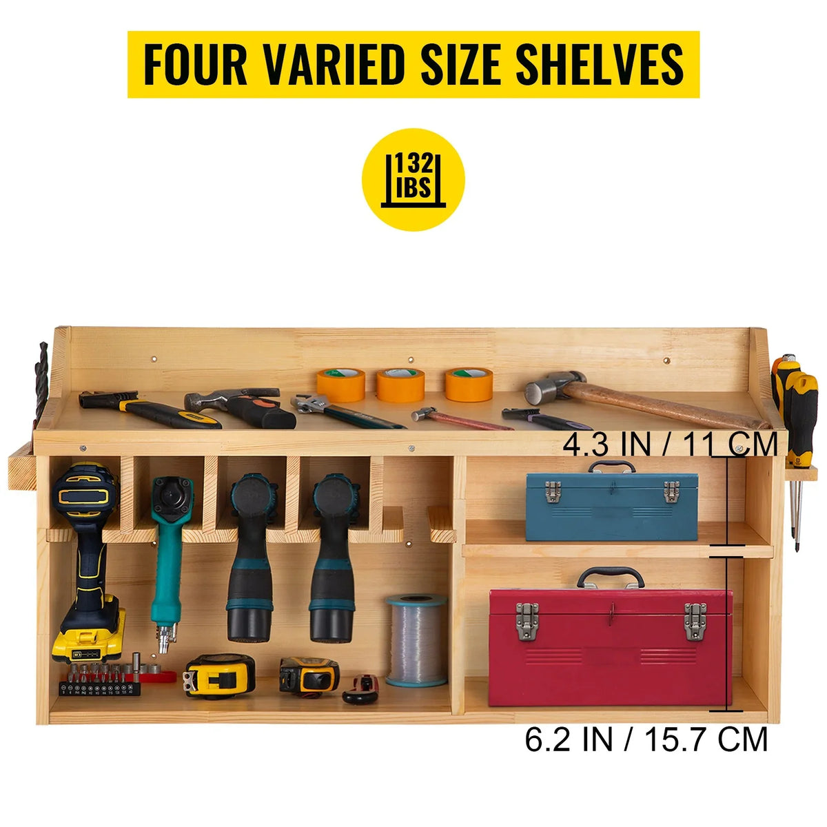 Power BENTISM Slots Holder Wall Wall Mounted Tool 4-shelf Organizer Drill 5 Tool