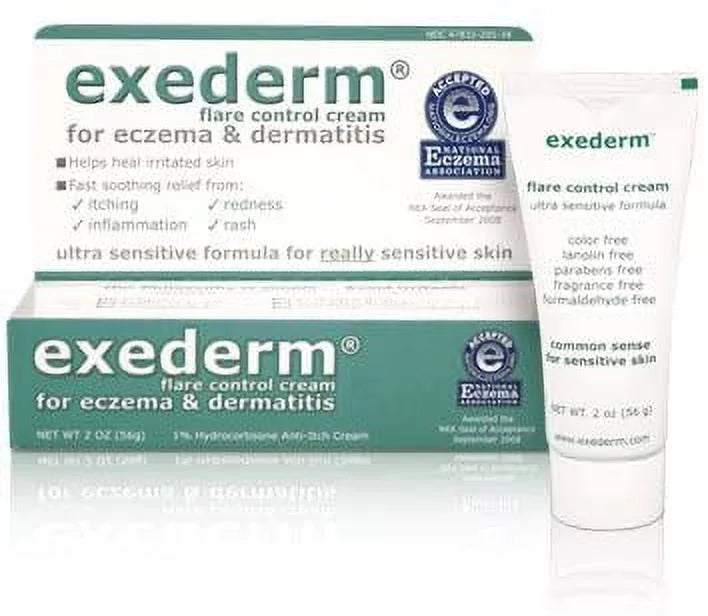 for (Pack of Control 2 & oz Exederm Eczema Dermatitis 3) Flare Cream