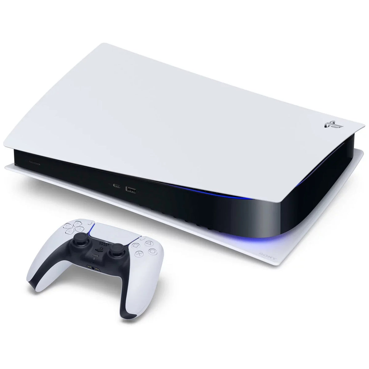 Version Disc Souls Console Charge Surge Demon's Controller Extra Sony 5 Controller, Dock with Playstation and Dual White Bundle