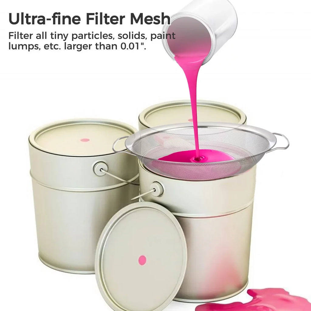 250μm Gallon Paint for Paint, Buckets, Strainer Filters Impurity Fine Meshes, Stainless Paint Tiny 11.4” Latex, Filters Ultra for Honey, Mesh Steel Ink, 5 Seeds Paint 2PCS Strainers,