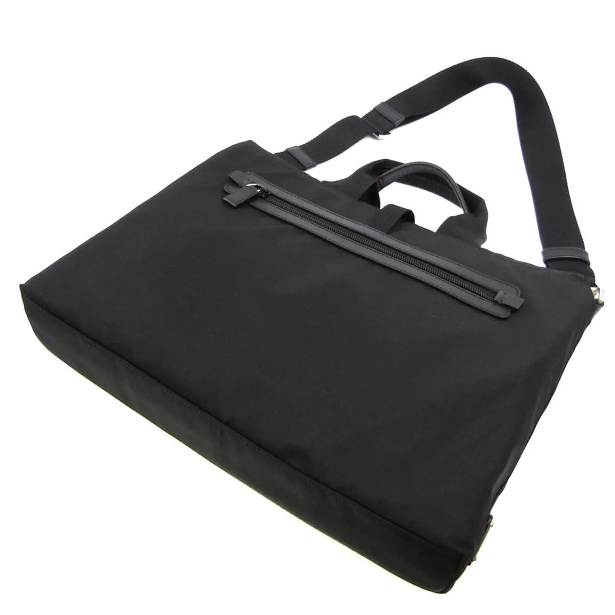 Shoulder Leather,Nylon Bag Prada Black Pre-Owned Women,Men (Good)