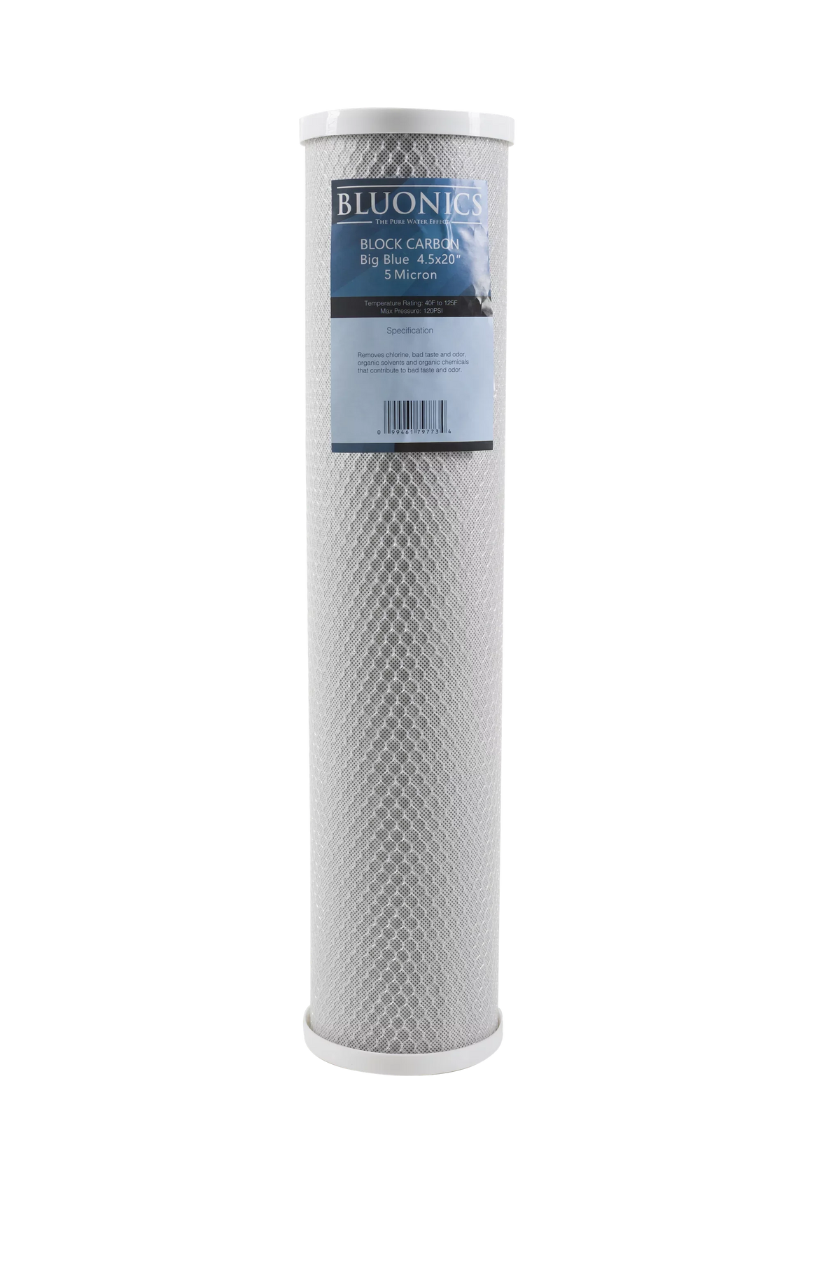 Sediment Micron) Replacement Pleated 4.5" Block Cartridges 20" Blue Big and Filters Water 4pcs Carbon (5 x