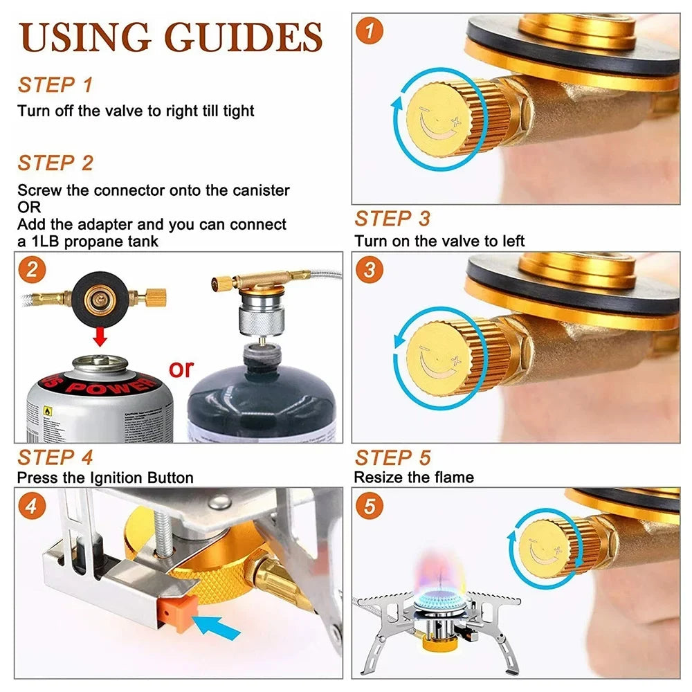 for Backpacking Stoves, Outdoor, Camping Windproof stove Lightweight Portable Silver