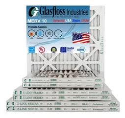 '-Qty:6 - - in 10 inch) Made (Actual 29.5x7/8 Glasfloss 13.5 - x 14x30x1 Filter Furnace Size: USA MERV Air