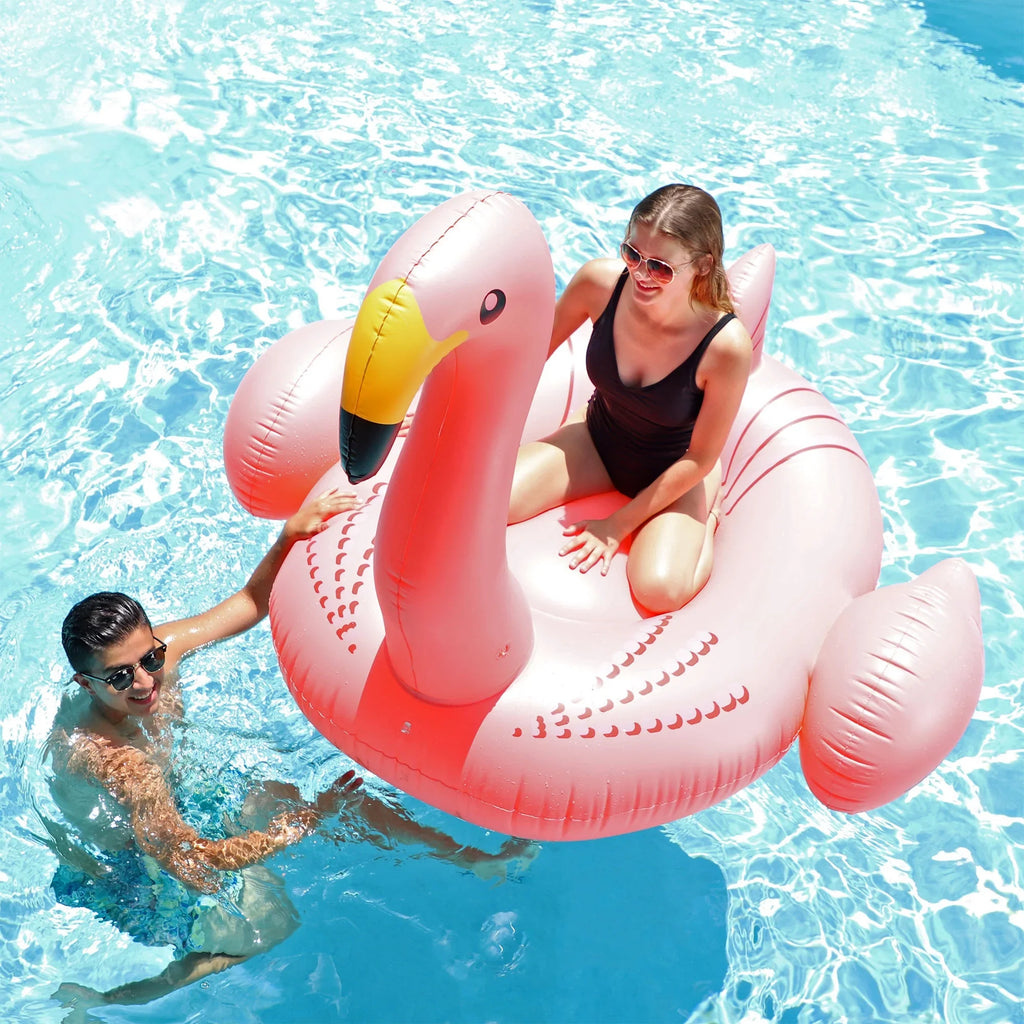 Big Swimming SWIMLINE Large Flamingo Float Lounge Wings Lounge Blow 90627 Party Beach Kids Rideable Stable Floatie Legs Pool Decoration Tube ORIGINAL Raft Up Summer Toys Ride-On Inflatable Giant W/