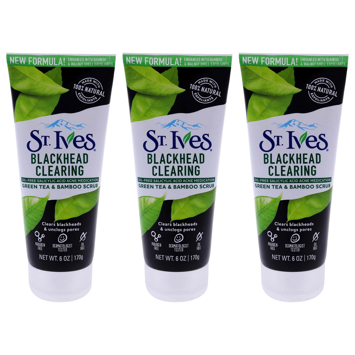 '- oz 3 Clearing Scrub Blackhead - Scrub, Ives Pack St. Green of 6 Tea