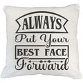 Makeup Gift Cosmetologist, Cover, Artist Your - Put Lovers, White Advice Best Beauty for or Themed Always for Beauty Merch Forward, 20X20 IN Face Quote Makeup Pillow