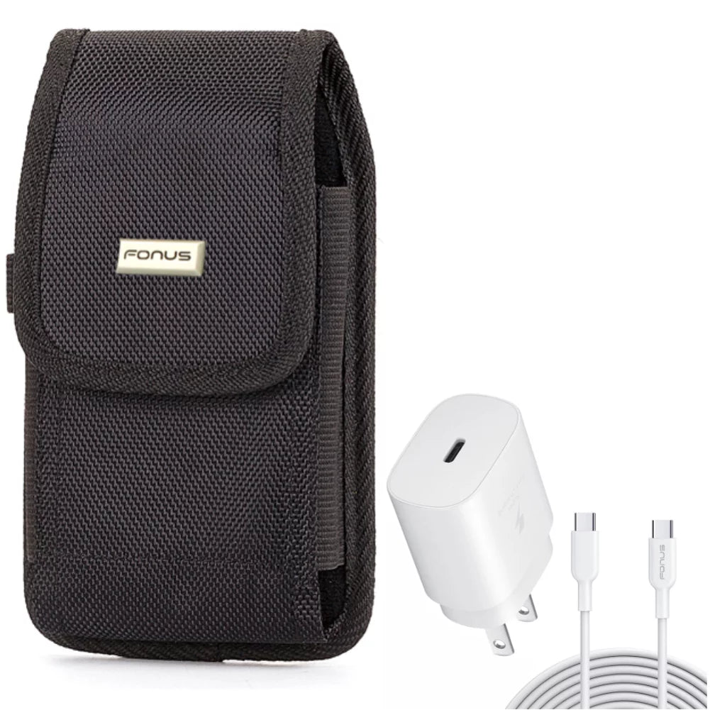 4 Charger 25W 10ft Z3 Clip Type-C Moto Jitterbug Harmony w USB-C Stylo - Smart3 4 Belt - K92 Play for LG Case Motorola 5 6 Z4 5G, Zoom, Rugged Home Lively Fast PD Cable One Holster Plus,