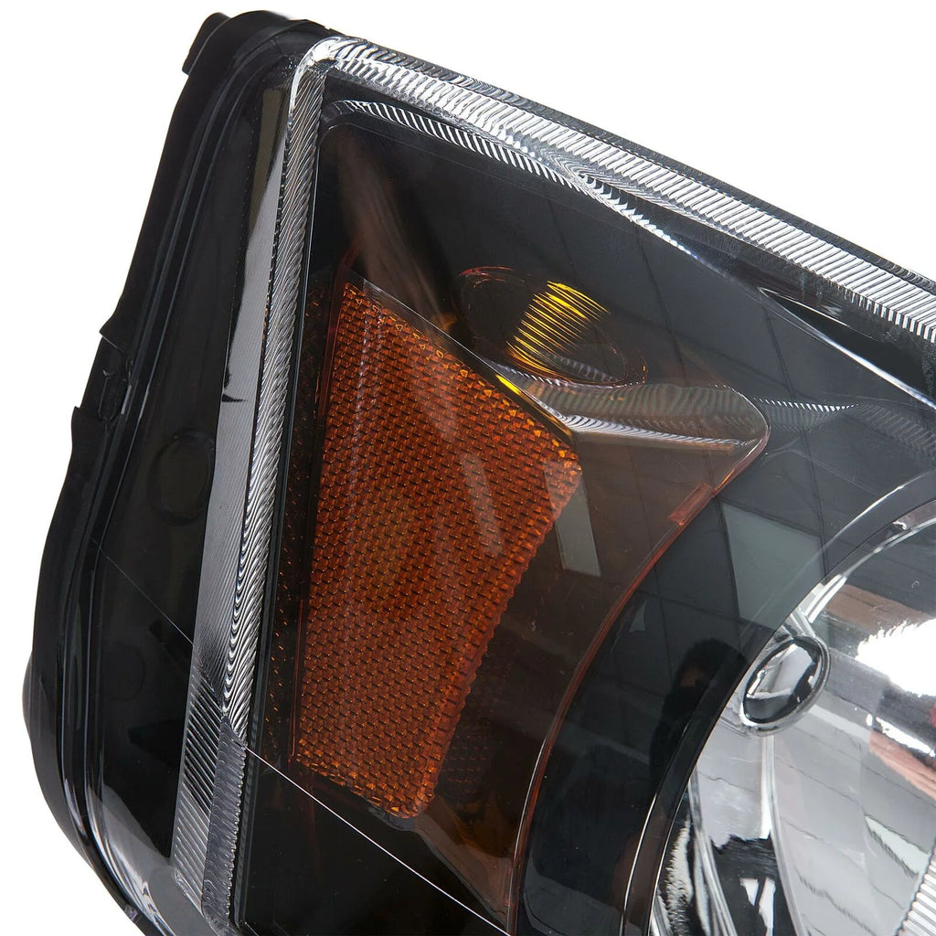 Town Headlamps (Driver Pair 2008-2016 Dodge Kojem Housing Headlights 2011-2020 & Passenger) Black Grand Caravan for Chrysler Country