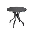 Modern Round Black Table with Adjustable Height and Sturdy Metal Base