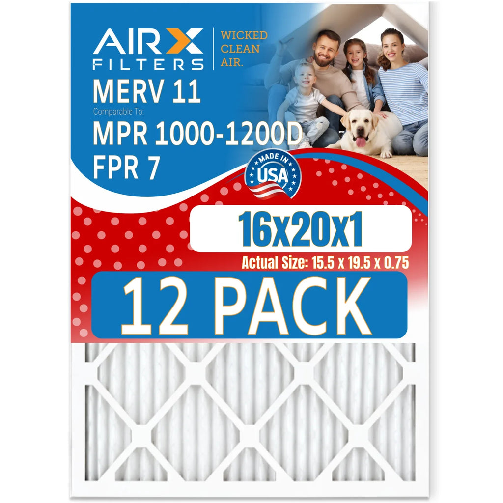 MPR AIRX AIR. CLEAN Comparable Filter 1000, Rating, Pack & Filters USA to MPR in Made FILTERS WICKED 1200 by FPR Air - 11 16x20x1 MERV Furnace 7 12 of