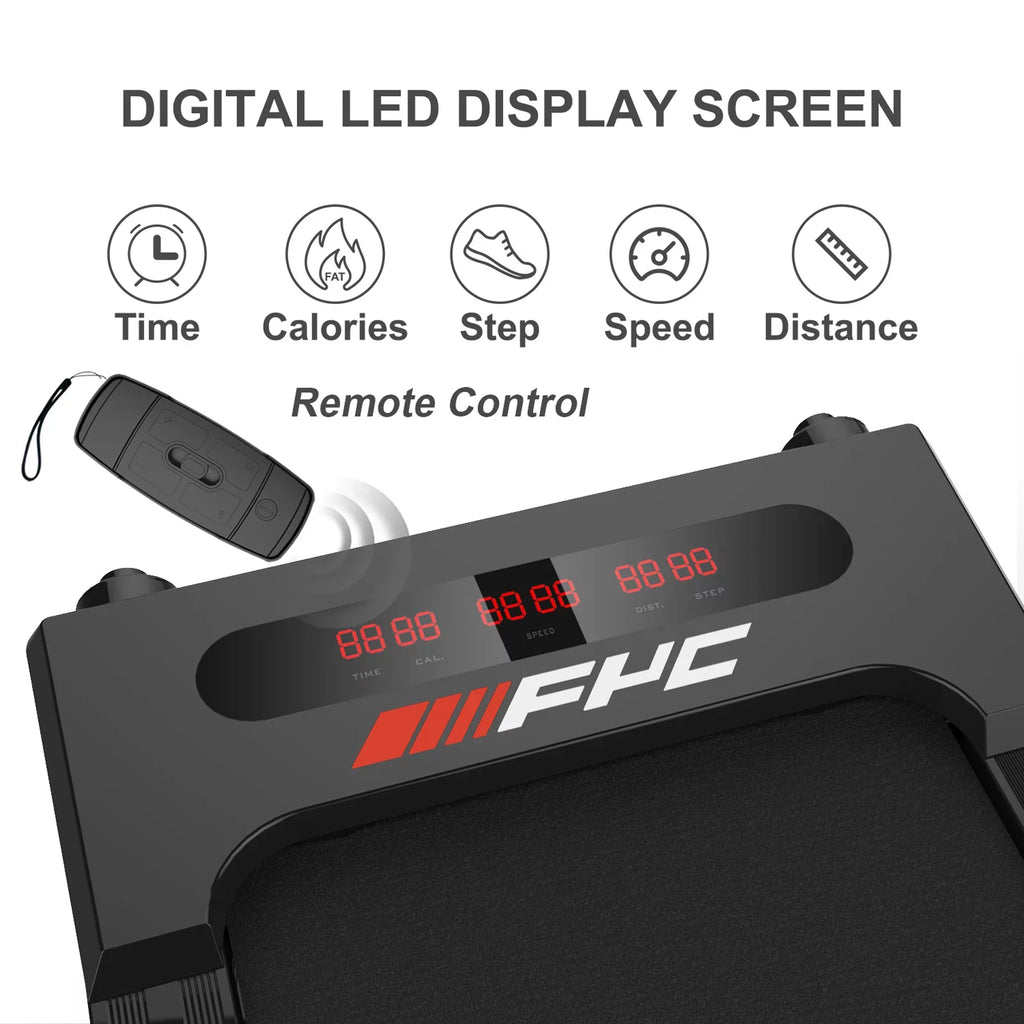 Walking Machine, Running Control & Remote for 1 Home, Treadmill Under Compact Electric LED Running in Treadmill Desk 2 Jogging Display Foldable Installation-Free