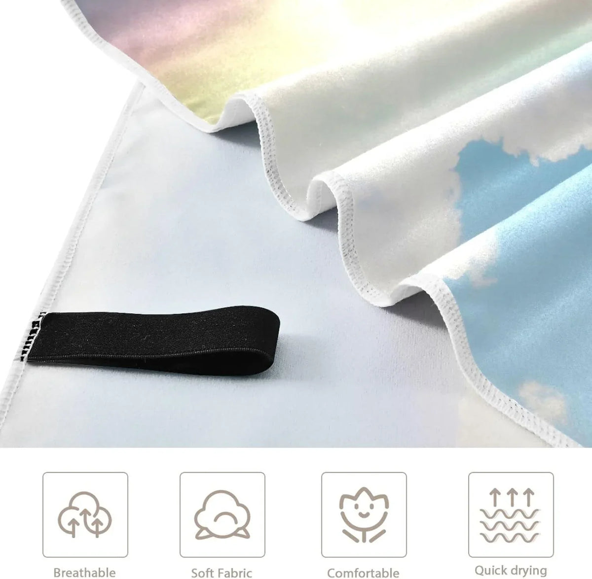 Swimming Rainbow Compact Bestwell - Beach Camping for Quick Towel Oversized Absorbent Travel Super Beautiful Dry Towels Lightweight Holiday（282） Towel -
