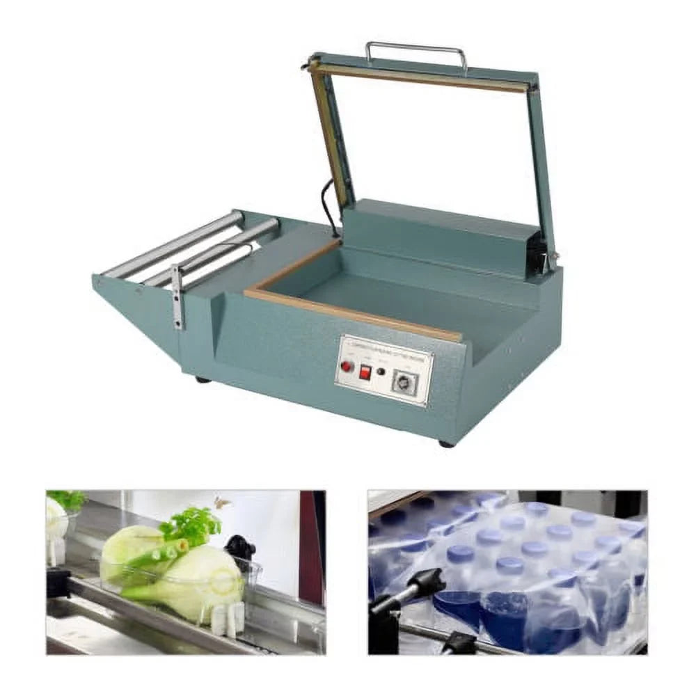 Shrink Sealing Heat Wrap Sealing Machine Quick OUKANING Folding Cutter Machine POF Film 1000W Packing Machine Sealer