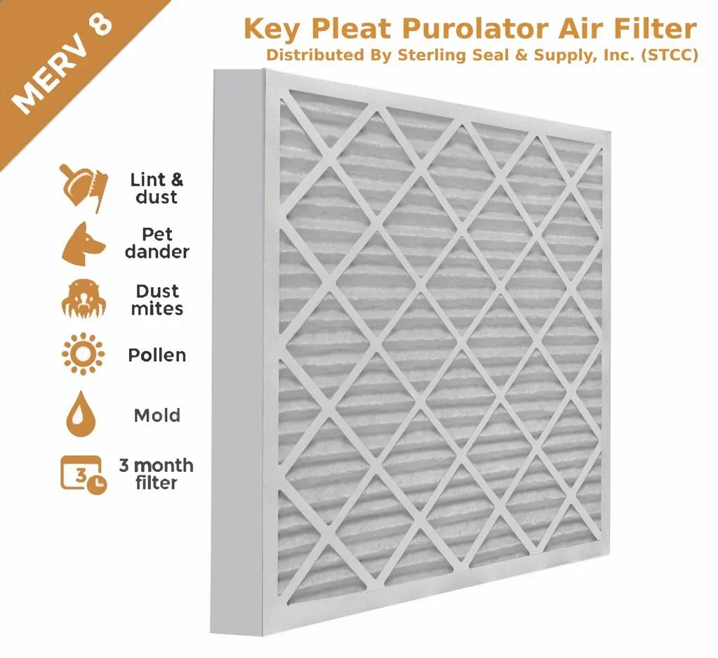 Pack) Filter Air - (6 8 Pleat 14x20x2 MERV Key Purolator