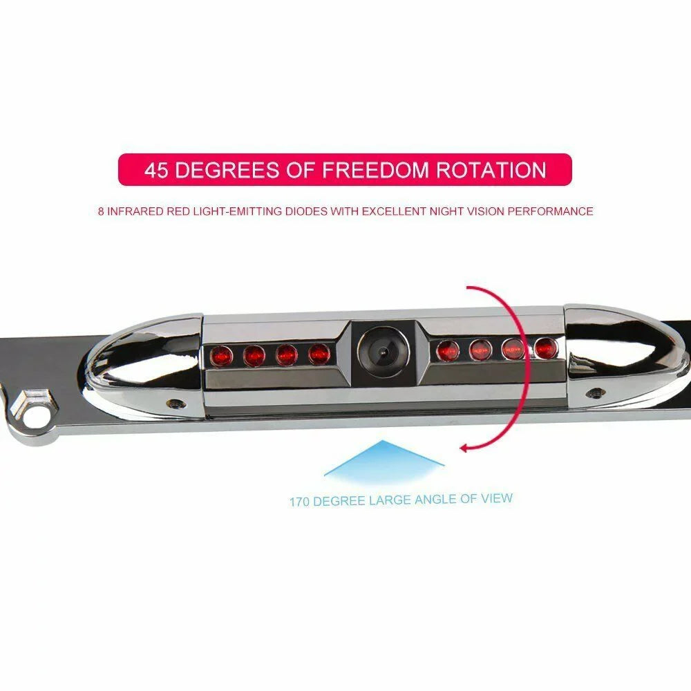Camera with Bright Waterproof Absolute 8 Night CAM2100S Camera Plate Security Viewing LEDs Chrome Universal Angle Car Frame Vehicle View Camera Front Vision 170° Assist Front License