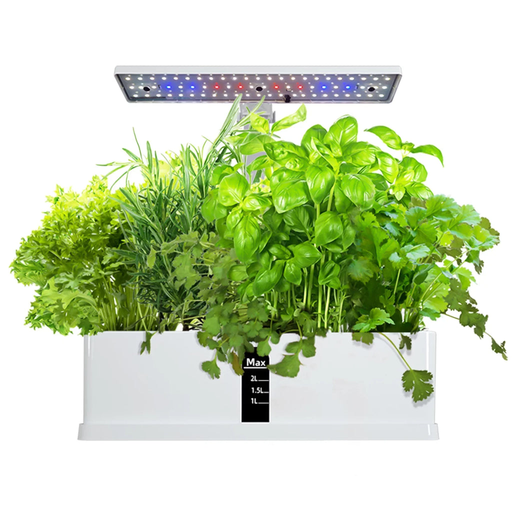 9 LED with Hydroponics Kitchen 15W for Home Height Automatic Timing Adjustable Indoor Office Lights Tank Garden Smart Kit Smart 2L Grow Water Pump Growing Water System Pods