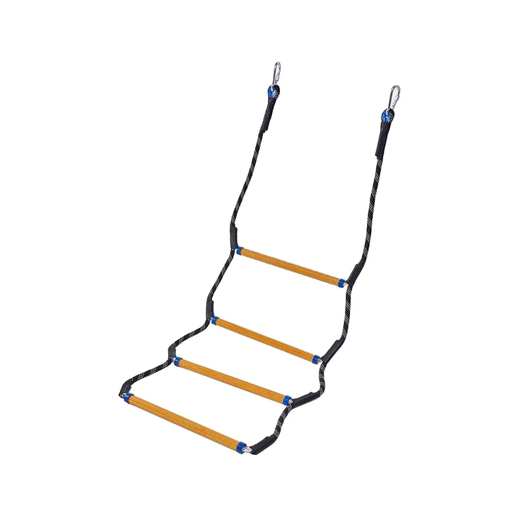 4/5 Inflatable Ladder Ladder, Canoe Ladder Boat Climbing Rope Marine Rope Swim Steps Ladder, 4 for Rope Strength Boat Kayaking Sailing High Tier Boarding Rope