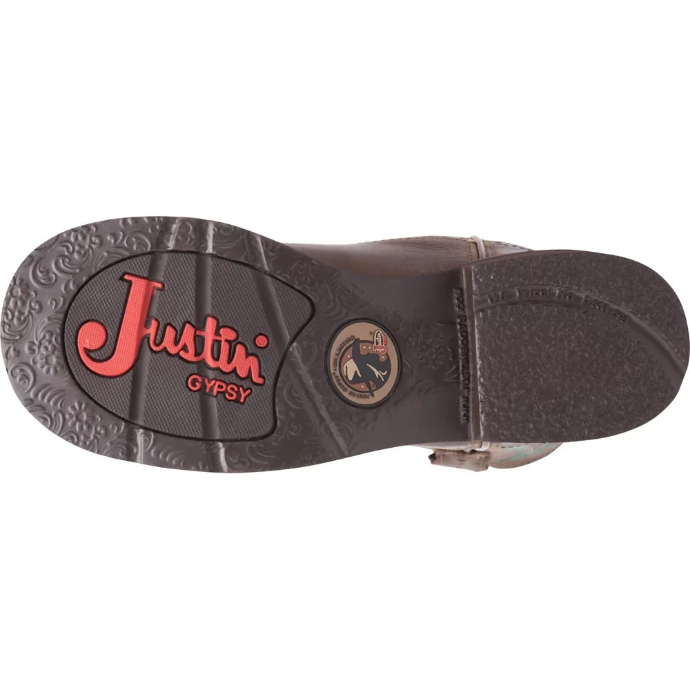 Boots Mid Heel Round Calf Toe Casual Justin 1-2" Low Gemma Boots Womens
