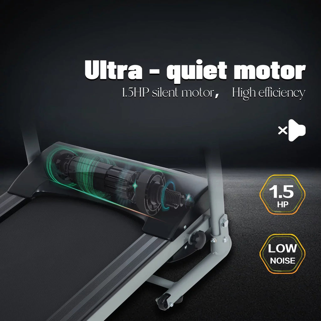 Inolait Black Folding Electric Machine, Treadmill 1.5HP Running