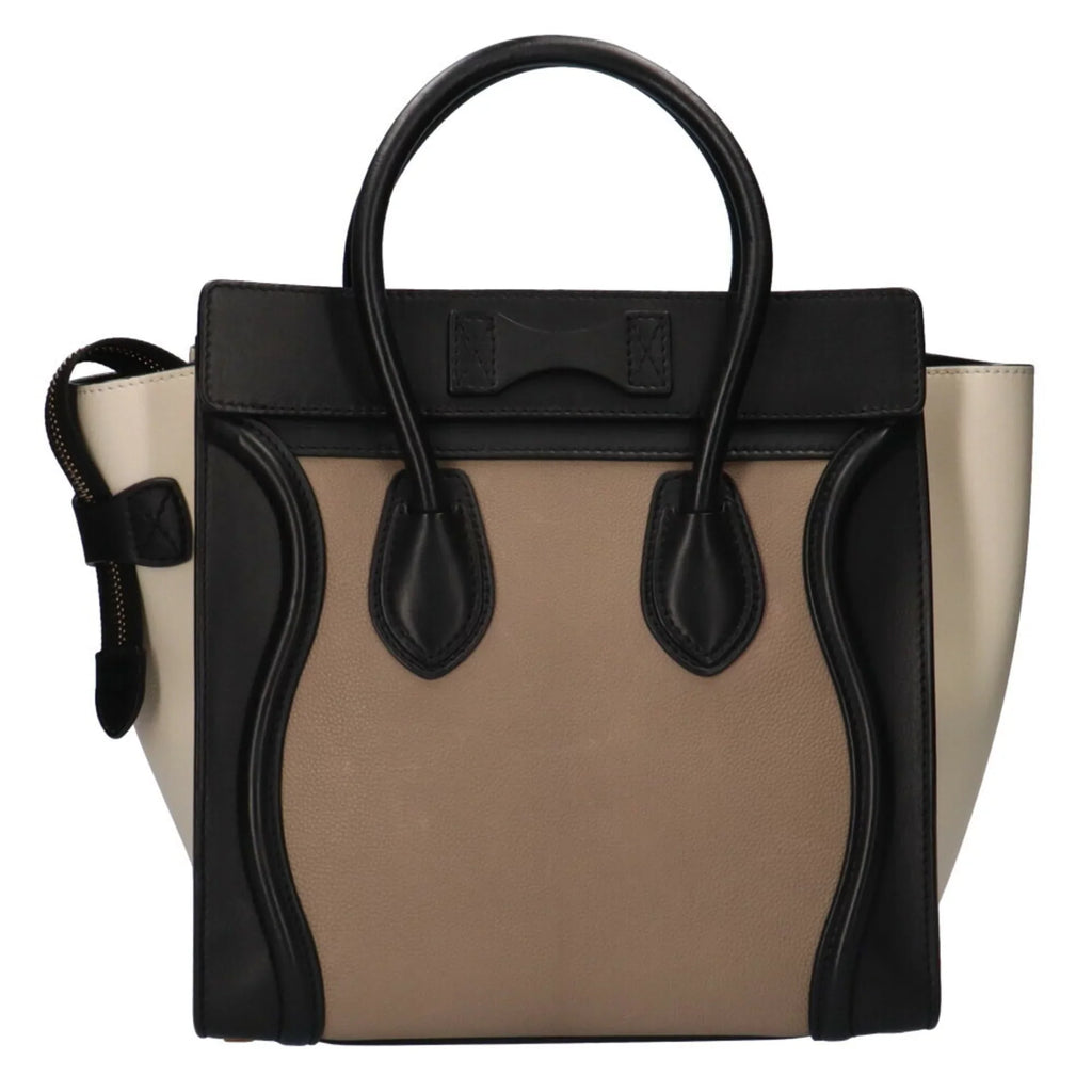 Luggage Celine Beige Micro (Good) Pre-Owned Handbag Leather Shopper Ladies
