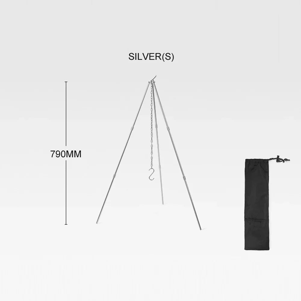 Camping - Detachable Bonfire walmeck Rack Bracket BBQ Folding Picnic Campfire Portable Aluminum Alloy Tripod for