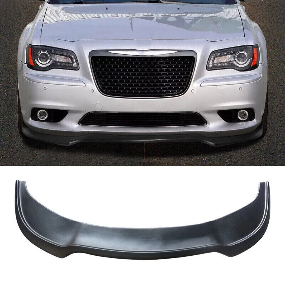 Lower Black Front 300 Bumper Matte Sedan 2015-2022 Lip Chrysler SRT for NINTE