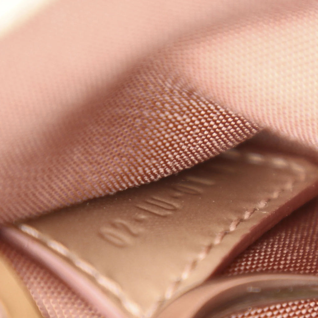 Cannage Wallet Pre-Owned Crossbody Patent on Authenticated Leather (Good) Brown Chain Women Dior Bag