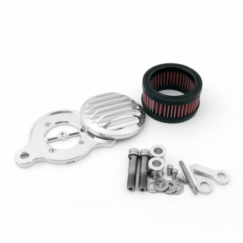 1988-2015 Kit Harley-Davidson Filter in XL1200 Intake XL883 for Cleaner System Air Sportster Silver
