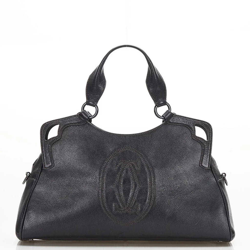 bag brown Cartier CARTIER shoulder ladies (Fair) leather Pre-Owned handbag
